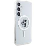 Carcasa Karl Lagerfeld Karl and Choupette Glitter cu Magsafe compatibila cu Samsung Galaxy S24, Transparent 5 - lerato.ro