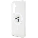 Carcasa Karl Lagerfeld Karl and Choupette Glitter cu Magsafe compatibila cu Samsung Galaxy S24, Transparent 7 - lerato.ro