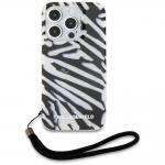 Carcasa Karl Lagerfeld IML Zebra Pattern and Cord compatibila cu iPhone 15 Pro, Graphics 2 - lerato.ro