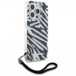 Carcasa Karl Lagerfeld IML Zebra Pattern and Cord compatibila cu iPhone 15 Pro, Graphics 4 - lerato.ro