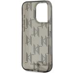 Carcasa Karl Lagerfeld IML Mono KL Pattern and Cord compatibila cu iPhone 15 Pro, Negru 7 - lerato.ro