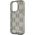 Carcasa Karl Lagerfeld IML Mono KL Pattern and Cord compatibila cu iPhone 15 Pro Max, Negru 6 - lerato.ro
