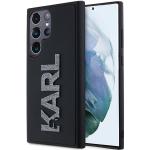 Carcasa Karl Lagerfeld 3D Rubber Glitter Logo compatibila cu Samsung Galaxy S24 Ultra, Negru 3 - lerato.ro