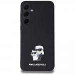 Carcasa Karl Lagerfeld Saffiano Karl and Choupette Pin compatibila cu Samsung Galaxy A35, Negru 2 - lerato.ro