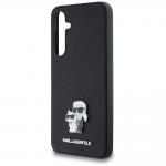 Carcasa Karl Lagerfeld Saffiano Karl and Choupette Pin compatibila cu Samsung Galaxy A35, Negru 7 - lerato.ro