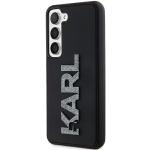 Carcasa Karl Lagerfeld 3D Rubber Glitter Logo compatibila cu Samsung Galaxy S24, Negru 3 - lerato.ro