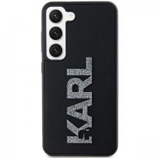 Carcasa Karl Lagerfeld 3D Rubber Glitter Logo compatibila cu Samsung Galaxy S24, Negru