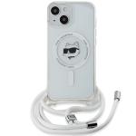 Carcasa Karl Lagerfeld IML Choupette Head and Cord cu MagSafe compatibila cu iPhone 13 / 14 / 15, Transparent 2 - lerato.ro