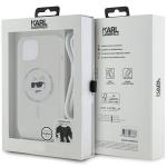 Carcasa Karl Lagerfeld IML Choupette Head and Cord cu MagSafe compatibila cu iPhone 13 / 14 / 15, Transparent 8 - lerato.ro