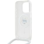Carcasa Karl Lagerfeld IML Choupette Head and Cord cu MagSafe compatibila cu iPhone 14 Pro, Transparent 7 - lerato.ro