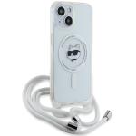 Carcasa Karl Lagerfeld IML Choupette Head & Cord MagSafe compatibila cu iPhone 13 / 14 / 15, Transparent 4 - lerato.ro