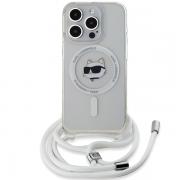 Carcasa Karl Lagerfeld IML Choupette Head Cord cu MagSafe compatibila cu iPhone 14 Pro Max, Transparent