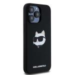 Carcasa Karl Lagerfeld Silicone Choupette Head cu MagSafe compatibila cu iPhone 15 Pro, Negru 5 - lerato.ro