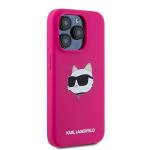 Carcasa Karl Lagerfeld Silicone Choupette Head cu MagSafe compatibila cu iPhone 15 Pro, Roz 5 - lerato.ro