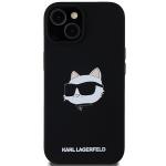 Carcasa Karl Lagerfeld Silicone Choupette Head cu MagSafe compatibila cu iPhone 15 / 14 / 13, Negru 2 - lerato.ro