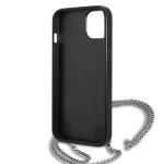Carcasa Karl Lagerfeld Leather Textured si Chain compatibila cu iPhone 13 / 14 / 15, Negru 8 - lerato.ro