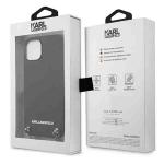 Carcasa Karl Lagerfeld Leather Textured si Chain compatibila cu iPhone 13 / 14 / 15, Negru 9 - lerato.ro