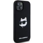 Carcasa Karl Lagerfeld Silicone Choupette Head cu MagSafe compatibila cu iPhone 15 Plus / 14 Plus, Negru 5 - lerato.ro