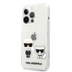 Carcasa Karl Lagerfeld Karl and Choupette compatibila cu iPhone 13 Pro Max, Transparent 3 - lerato.ro