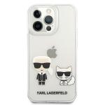 Carcasa Karl Lagerfeld Karl and Choupette compatibila cu iPhone 13 Pro Max, Transparent 2 - lerato.ro