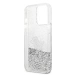 Carcasa Karl Lagerfeld Liquid Glitter Choupette Fun compatibila cu iPhone 13 Pro Max, Silver 8 - lerato.ro