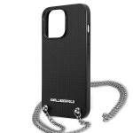 Carcasa Karl Lagerfeld Leather Textured cu Chain compatibila cu iPhone 13 Pro Max, Negru 7 - lerato.ro