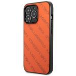Carcasa Karl Lagerfeld Perforated Allover compatibila cu iPhone 13 Pro Max, Portocaliu 3 - lerato.ro