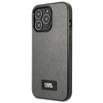 Carcasa Karl Lagerfeld Saffiano Plaque compatibila cu iPhone 13 Pro Max, Silver 3 - lerato.ro