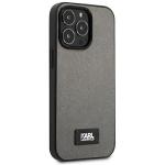 Carcasa Karl Lagerfeld Saffiano Plaque compatibila cu iPhone 13 Pro Max, Silver 5 - lerato.ro