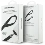 Snur pentru carcase Karl Lagerfeld Tether Patch Choupette Metal Logo, Lungime 1.5m, Negru 5 - lerato.ro