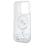Carcasa Karl Lagerfeld Liquid Glitter Karl and Choupette Head cu MagSafe compatibila cu iPhone 15 Pro Max, Transparent 8 - lerato.ro
