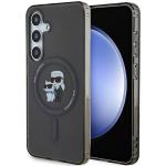Carcasa Karl Lagerfeld IML Karl and Choupette cu MagSafe compatibila cu Samsung Galaxy S24, Negru 4 - lerato.ro
