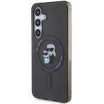 Carcasa Karl Lagerfeld IML Karl and Choupette cu MagSafe compatibila cu Samsung Galaxy S24, Negru 3 - lerato.ro