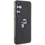 Carcasa Karl Lagerfeld IML Karl and Choupette cu MagSafe compatibila cu Samsung Galaxy S24, Negru 5 - lerato.ro