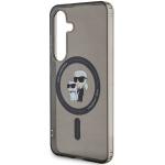 Carcasa Karl Lagerfeld IML Karl and Choupette cu MagSafe compatibila cu Samsung Galaxy S24, Negru 7 - lerato.ro