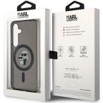 Carcasa Karl Lagerfeld IML Karl and Choupette cu MagSafe compatibila cu Samsung Galaxy S24, Negru 9 - lerato.ro