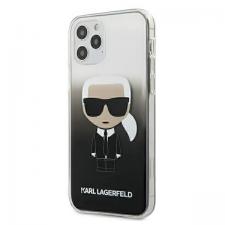 Carcasa Karl Lagerfeld Gradient Ikonik Karl compatibila cu iPhone 12 Pro / 12, Negru