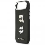 Carcasa Karl Lagerfeld FW Grained Karl and Choupette Heads Pins compatibila cu iPhone 17 Air, Negru 7 - lerato.ro