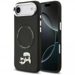 Carcasa Karl Lagerfeld Karl and Choupette Pins MagSafe compatibila cu iPhone 17 Air, Negru 4 - lerato.ro