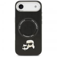 Carcasa Karl Lagerfeld Karl and Choupette Pins MagSafe compatibila cu iPhone 17 Air, Negru