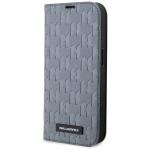 Carcasa Karl Lagerfeld Saffiano Monogram compatibila cu iPhone 14, Silver 4 - lerato.ro