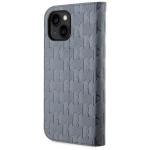 Carcasa Karl Lagerfeld Saffiano Monogram compatibila cu iPhone 14, Silver 3 - lerato.ro