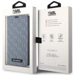 Carcasa Karl Lagerfeld Saffiano Monogram compatibila cu iPhone 14, Silver 8 - lerato.ro