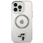 Carcasa Karl Lagerfeld Iconic Karl and Choupette cu Magsafe compatibila cu iPhone 13 Pro Max, Transparent 2 - lerato.ro