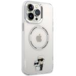 Carcasa Karl Lagerfeld Iconic Karl and Choupette cu Magsafe compatibila cu iPhone 13 Pro Max, Transparent 5 - lerato.ro