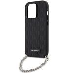 Carcasa Karl Lagerfeld Saffiano Monogram Chain compatibila cu iPhone 14 Pro, Negru 6 - lerato.ro