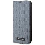 Carcasa Karl Lagerfeld Saffiano Monogram compatibila cu iPhone 14 Pro, Silver 4 - lerato.ro