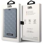 Carcasa Karl Lagerfeld Saffiano Monogram compatibila cu iPhone 14 Pro, Silver 8 - lerato.ro