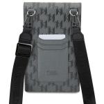 Geanta universala Karl Lagerfeld Saffiano Monogram Choupette, 1.5 x 12 x 2 cm, 2 compartimente, Silver 6 - lerato.ro