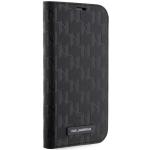 Carcasa Karl Lagerfeld Saffiano Monogram compatibila cu iPhone 14 Pro, Negru 6 - lerato.ro